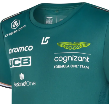 Camiseta Aston Martin Lance Stroll para niños, verde, 2023
