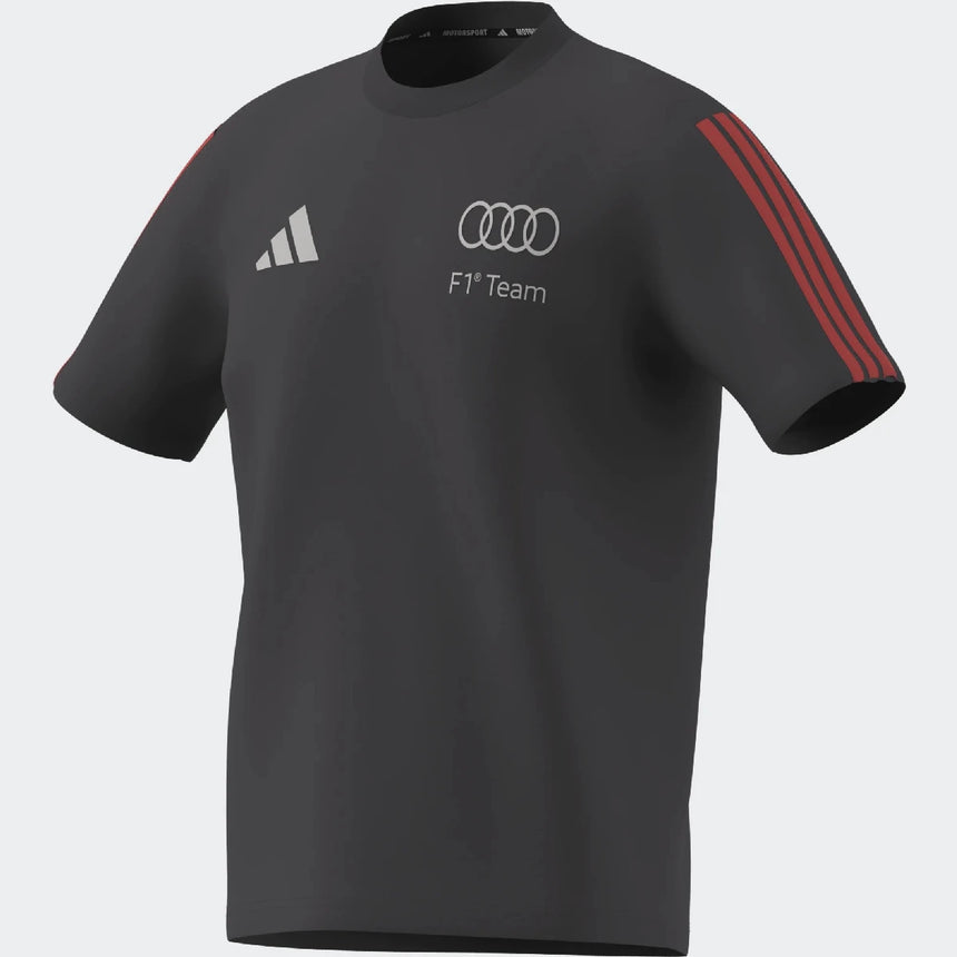 Audi T-Shirt, DNA, kleines Logo, adidas, grau