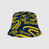 Ayrton Senna Bucket Hat, Wendbar, Blau