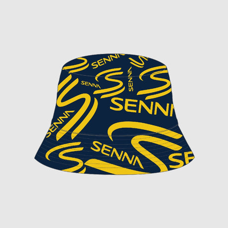 Ayrton Senna Bucket Hat, Wendbar, Blau
