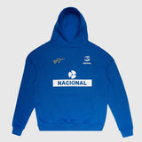 Ayrton Senna Hoodie, Nacional, Blau