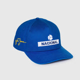 Ayrton Senna Kappe, nacional, gesteppt, blau