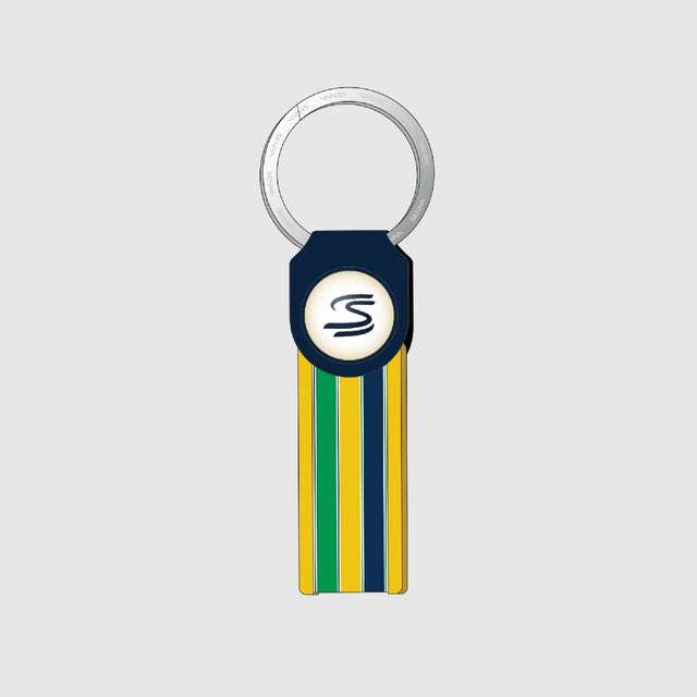 Ayrton Senna Schlüsselanhänger, Streifen, Blau