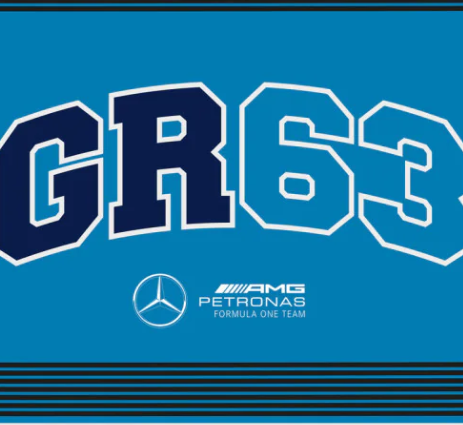 Mercedes George Russell 90X120 Falagge, blau