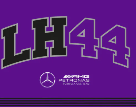 Mercedes Lewis Hamilton 90X120 Flagge, lila