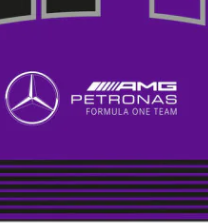 Bandera de Mercedes Lewis Hamilton 90x120, morada