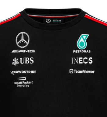 Sudadera con capucha del equipo Mercedes, negra, 2023