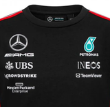 Mercedes Team Kinder Fahrer T-Shirt, Schwarz, 2023