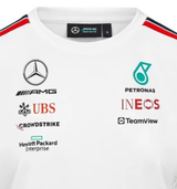 Mercedes Team Frauen Driver T-Shirt, Weiß, 2023