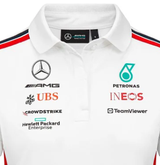 Mercedes Team Damen Polohemd, Weiß, 2023