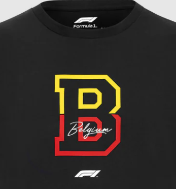F1 Fanwear Spa GP SE, T-shirt, Schwarz, 2022