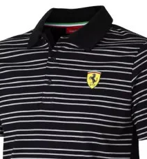 Polo de rayas Ferrari negro 2011
