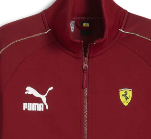 Sudadera Ferrari, Puma, Race Iconic T7 Track, rojo intenso