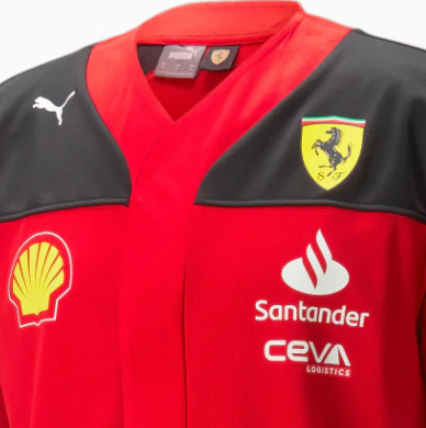 Ferrari Hemd, team, baseball jersey, Rot, 2023