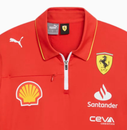 Ferrari polo-shirt, Puma, team, pro, rot, 2024