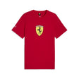 Ferrari T-Shirt, farbiger Schild, rot