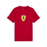 Ferrari T-Shirt, farbiger Schild, rot