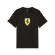 Ferrari T-Shirt, farbiger Schild, schwarz
