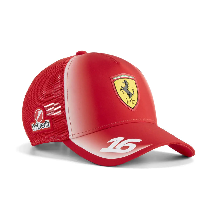 Ferrari Trucker Cap, Team, Charles Leclerc, Puma, Rot