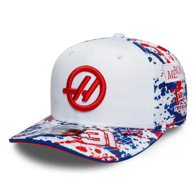 Haas F1 Cap, Team, Esteban Ocon, 9SEVENTY, New Era, Silverstone Special Edition, Weiß, 2026