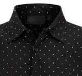 Camiseta Mercedes de lunares para hombre, negra