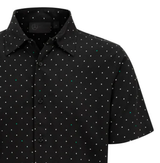 Camiseta Mercedes de lunares para hombre, negra