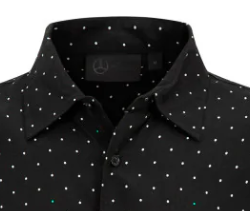 Camiseta Mercedes de lunares para hombre, negra