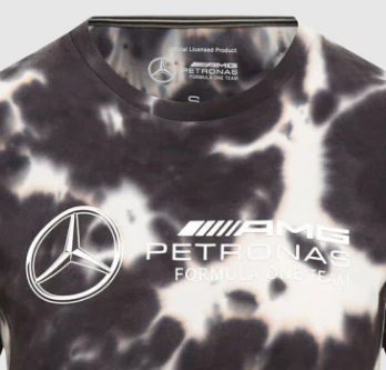 Camiseta tie-dye de Mercedes para mujer, gris