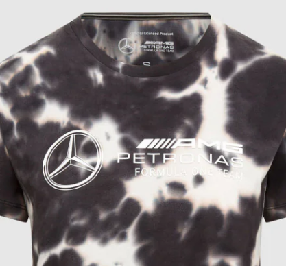 Camiseta tie-dye de Mercedes para mujer, gris
