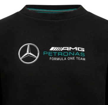 Sudadera Mercedes de manga larga para mujer, color negro
