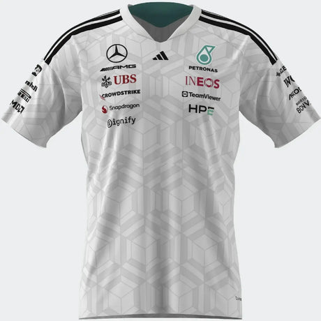 Mercedes Polo, Team, adidas, Rennfahrer, Weiß
