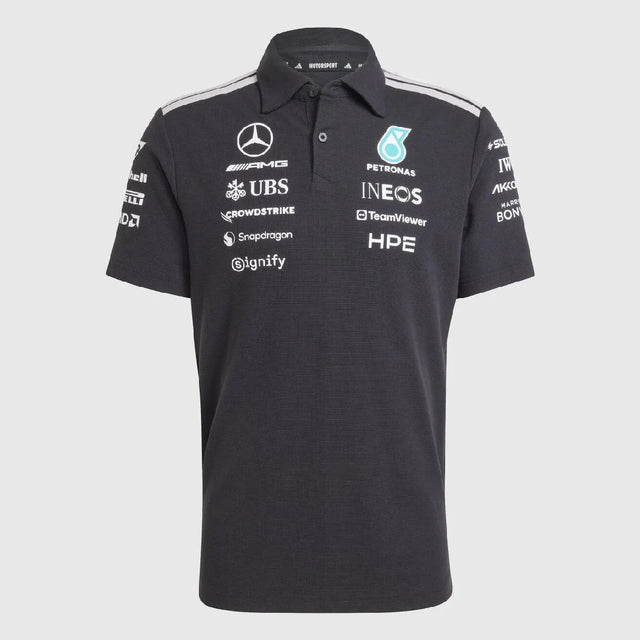 Mercedes Polo, Team, Engineers, Adidas, Schwarz, 2026