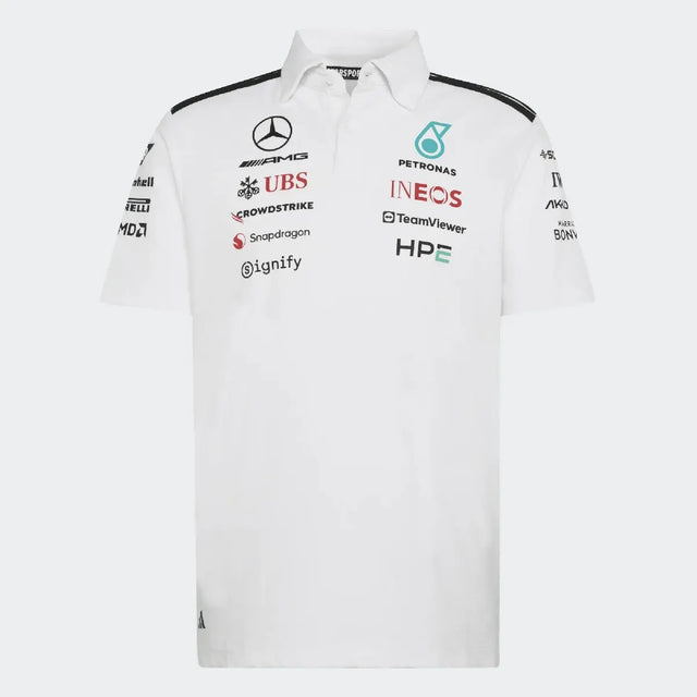 Mercedes Polo, Team, Engineers, Adidas, Weiß, 2026