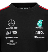 Mercedes Team Women's Crew Sweatshirt, Black, 2023