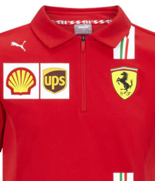 Polo infantil Ferrari, equipo Puma, rojo, 2020