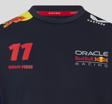 Red Bull Racing t-shirt, Sergio Pérez, Kinder, Blau, 2023