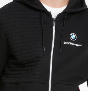 BMW Kapuzenpullover, Puma BMW MMS mit durchgehendem Reißverschluss, Schwarz, 2021