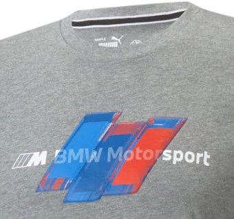 Camiseta gris con el logotipo de Puma BMW Motorsport 2021