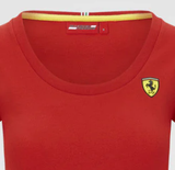 Ferrari Damen T-Shirt, Wappen, Rot, 2020
