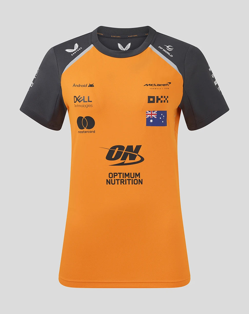 Camiseta de configuración del equipo McLaren F1, Oscar Piastri, para mujer 🔥